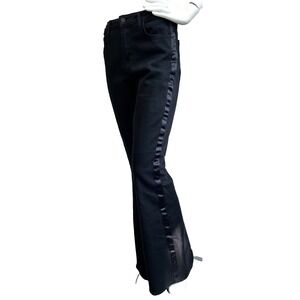 L'agence Solano Denim Jeans High Rise Tuxedo Stripe Five Pocket Black 28 EUC